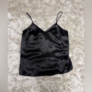 Elegant Black “Satin”  Cami w/ adjustable straps -XS-Like New